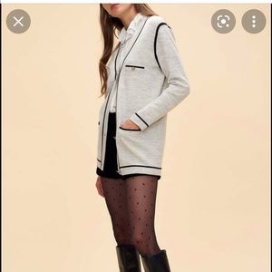 claudie pierlot strip v neck cardigan 01